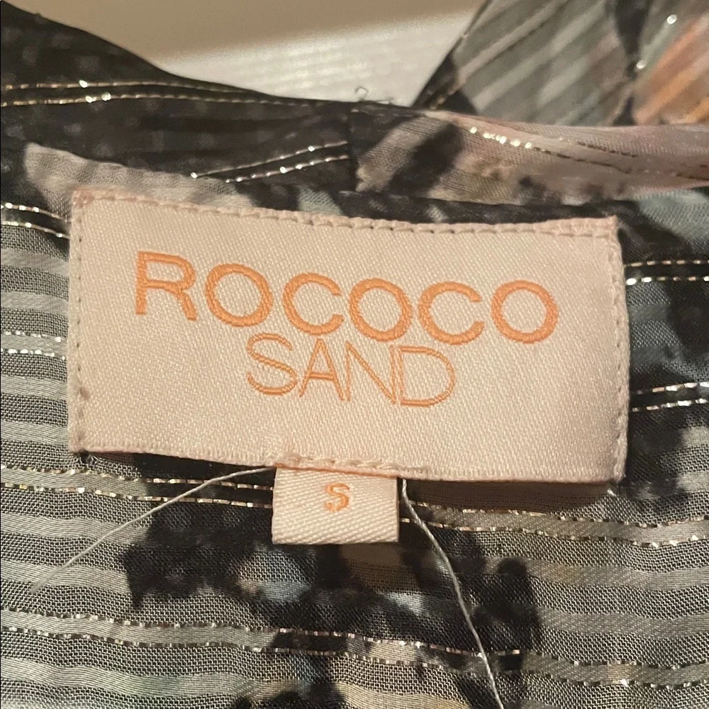 Rococo Sand Black Floral Faux Wrap Mini Dress - Picture 2 of 5